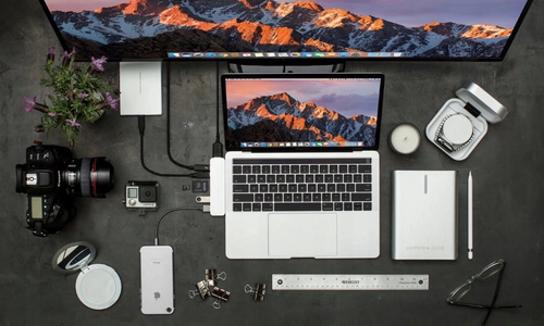 adapter hub przejściówka usb-c usb thunderbolt hdmi 4k do macbook pro air na Arena.pl