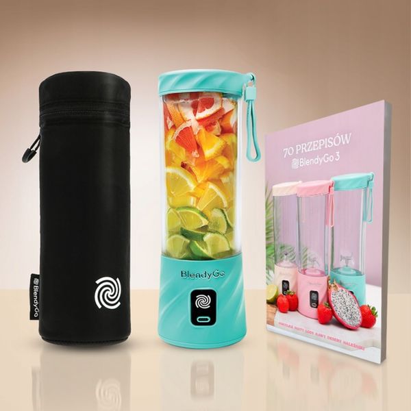Blender kielichowy BlendyGo Mikser do smoothie mini 3 250 W zielony zdjęcie 5