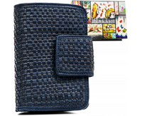 skórzany portfel damski zamykany na zatrzask - rovicky