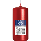 Świeca pieńkowa walec BISPOL Aura sw50/100-230 (czerwony metalik) ~20h