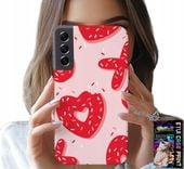 ETUI DO SAMSUNG GALAXY S21 - KOBIECE, MODNE WZORY XOXO SERCE + SZKŁO