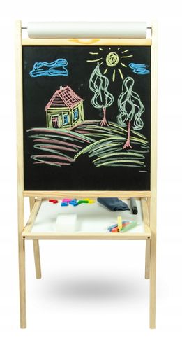 Drewniana Tablica Magnetyczna Kredowa Z Papierem Mpp na Arena.pl