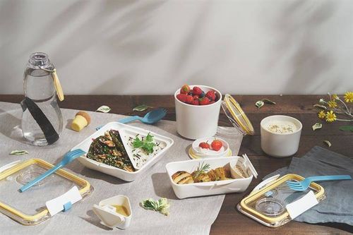 BB lunch box BOX APPETIT biało/żółty na Arena.pl