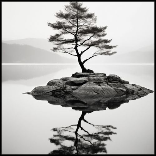 Plakat 100x100cm Samotne Drzewo na Arena.pl