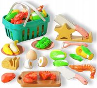 ZESTAW KUCHNIA SKLEP DLA DZIECI DO KROJENIA OWOCE WARZYWA NA RZEP KOSZYK