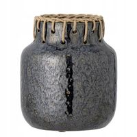 Bloomingville Wazon na Kwiaty Bukiet Czarny Ceramiczny 21cm Boho Japandi