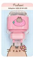 Adapter Pusheen Ładowarka Sieciowa 20W USB-A USB-C Różowa LED