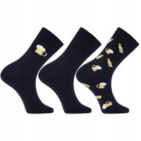 Skarpetki Męskie Bawełniane Śmieszne Skarpety Długie MORAJ 3-PARY 43-45