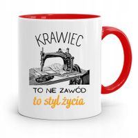 Kubek Czerwony Krawca Krawcowej To Styl Życia Z Nadrukiem Ze Zdjęciem