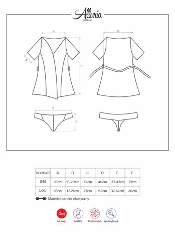 peniuar ze stringami alluria l/xl obsessive na Arena.pl