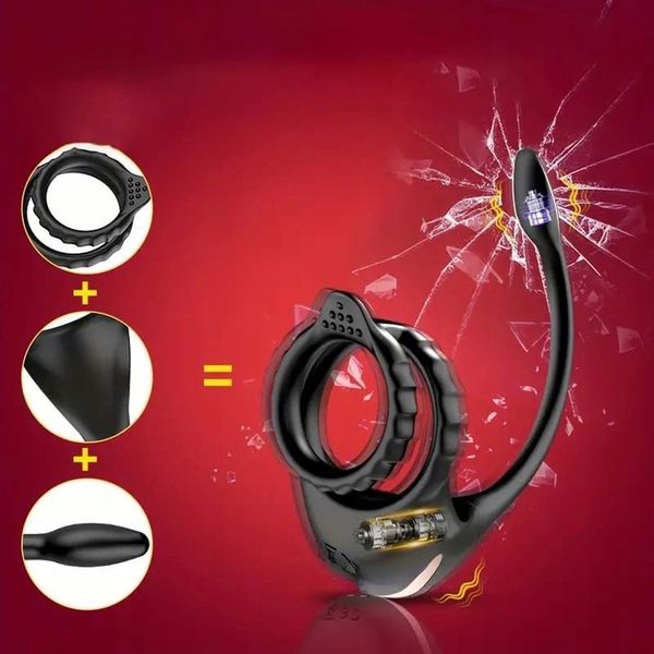 Wibrujące Pierścienie na Penisa Masażer Prostaty zdjęcie 8