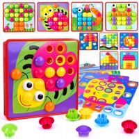 Układanka Guzikowa Edukacyjna Mozaika Montessori