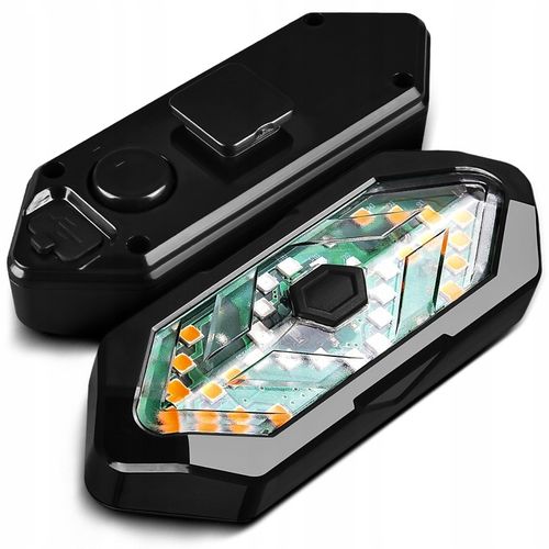 Lampka rowerowa tylna KIERUNKOWSKAZ tył na rower sygnalizator USB + pilot na Arena.pl