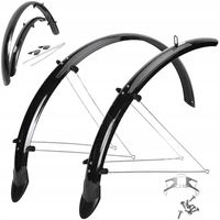 BŁOTNIKI 28" DO ROWERU Z CHLAPACZEM KOMPLET PRZÓD TYŁ ORION 28 x 48 mm