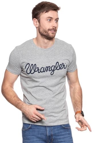 WRANGLER CREW TEE MID GREY MEL W7C51FK37 M na Arena.pl