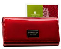 portfel damski skórzany ptn ph24-1-sh-1871 red