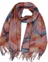 Cashmere - ciepły modny szalik frędzle różowy 21 200cm x 70cm