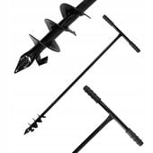 ŚWIDER RĘCZNY DO ZIEMI GLEBY GRUNTU WIERTNICA 8cm 80mm DOŁOWNIK STALOWY
