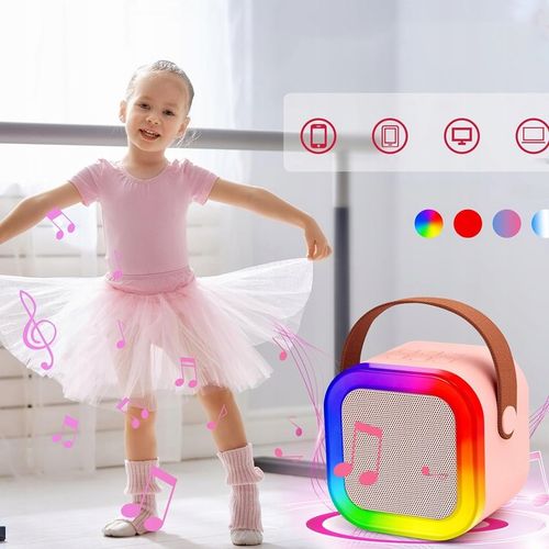 MASZYNA KARAOKE DŹWIĘK STEREO GŁOŚNIK BLUETOOTH 3 TRYBY LED 2 MIKROFONY na Arena.pl