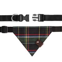 modna obroża dla psa z bandaną w kratkę petsome rozmiar s 13pk5s