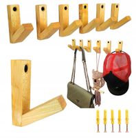 Wieszak Ubraniowy Haczyk na Buty dla Dzieci do Przedpokoju Łazienki Drewno