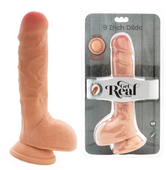 Duży Penis Z Jądrami I Przyssawką - Dual Density Dildo 9"   20Cm