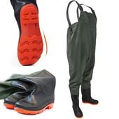 Wodery spodniobuty wędkarskie gumowe na szelkach OMEGA rozmiar 46