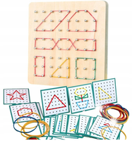 TWORZENIE WZORÓW I KSZTAŁTÓW ZABAWKA EDUKACYJNA GEOBOARD ZESTAW KREATYWNY
