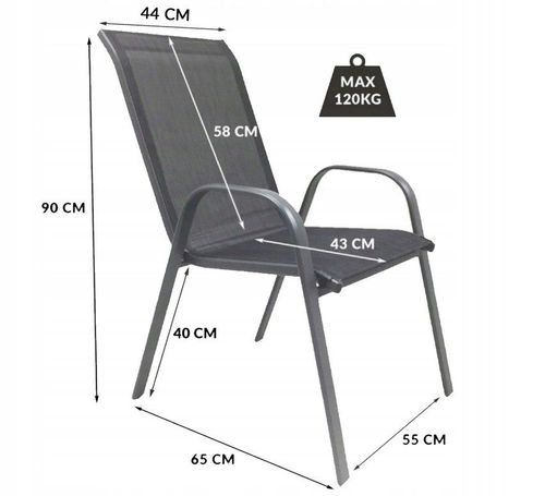 Krzesło ogrodowe Minorka2 do balkonu i tarasu brązowe na Arena.pl