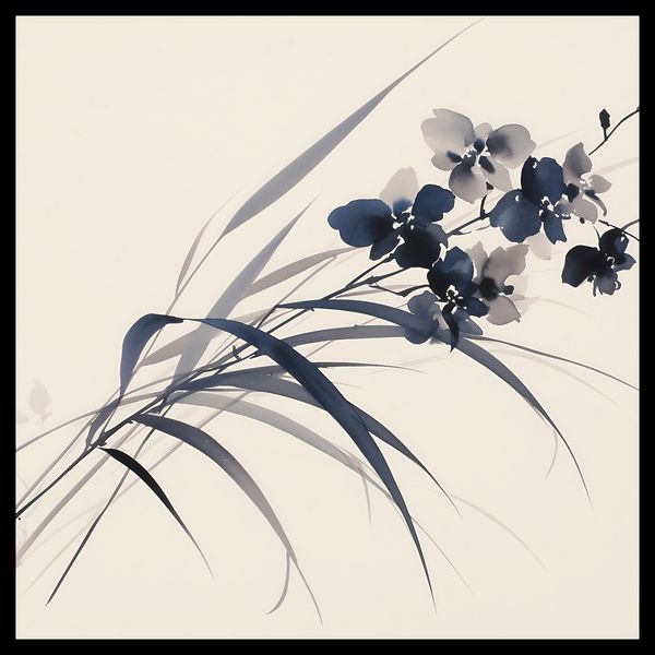 Plakat 60x60cm Orchidea w Sepii zdjęcie 2
