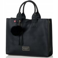 KLASYCZNA TORBA Z POMPONEM MONNARI MIEJSKA SHOPPER POJEMNA PREMIUM
