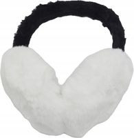 Mięciutkie pluszowe nauszniki rozmiar uniwersalny biało-czarny MF37946
