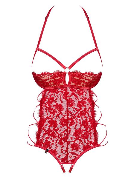 Rediosa body otwarte czerwone - Obsessive L/XL zdjęcie 3