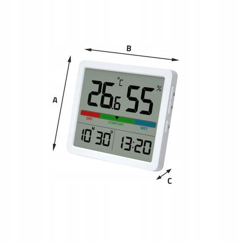 STACJA POGODOWA MANTA BEZPRZEWODOWA TERMOMETR HIGROMETR ZEGAR DATA na Arena.pl
