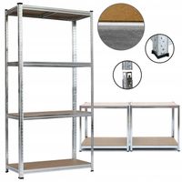 REGAŁ MAGAZYNOWY 174 x 80 x 40 cm | 4 Półki 500 kg KLT40C-4L