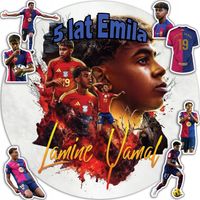 OPŁATEK NA TORT 30CM - LAMINE YAMAL SPORT PIŁKA + IMIĘ + GRATIS! 24CM 26CM