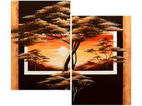 80X70CM ZŁOTO AFRYKI DUO OBRAZ