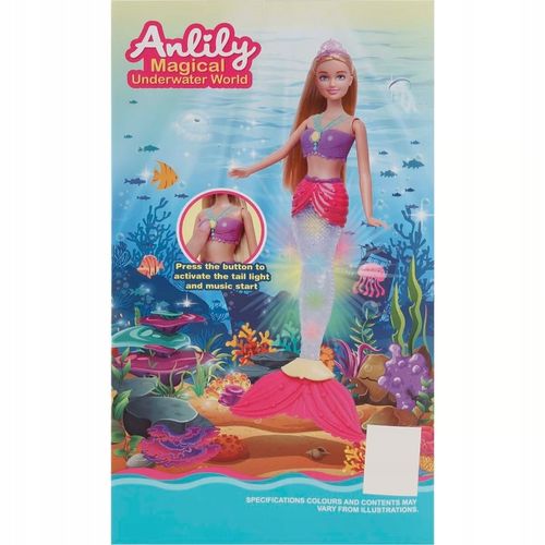 LALKA SYRENKA ZABAWKA DLA DZIECI PREZENT EFEKTY DŹWIĘKOWE ŚWIETLNE ANLILY na Arena.pl