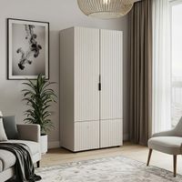 ANNE ANS-1 Szafa ubraniowa 90 cm z 2 drzwiami frezowanymi