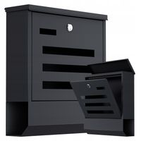 Skrzynka na listy pocztowa GREGMAN gazetnik stalowa grafitowa na