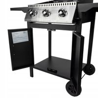 GRILL GAZOWY OGRODOWY VELIO RUSZT EMALIOWANY DUŻY CZARNY TERMOMETR