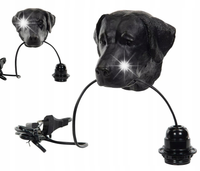 LAMPA PIES CZARNA KINKIET ŚCIENNY do powieszenia z włącznikiem ozdoba