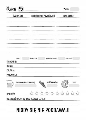 Fit Planer Dziennik Trening Fitness Dieta Zdrowie na Arena.pl