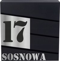 SKRZYNKA NA LISTY POCZTOWA duża z twoim adresem numerem domu ANTRACYT