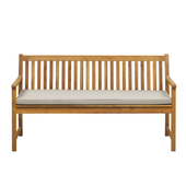 Ławka ogrodowa z certyfikowanego drewna 160 cm beżowa poduszka VIVARA