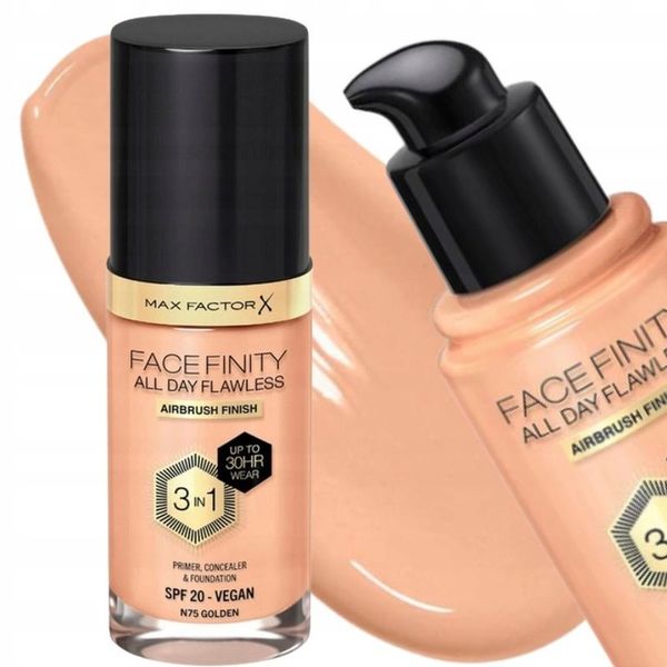 MAX FACTOR Facefinity All Day Podkład kryjący do twarzy 30 ml - N75 Golden zdjęcie 4