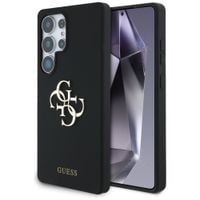 etui guess silicone big 4g logo bottom   script samsung galaxy s25