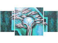 80X40CM DRZEWO O PÓŁNOCY TRÓJ OBRAZ