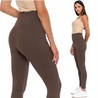 Legginsy Prążkowane Damskie z Wysokim Stanem Modne Fit Getry MORAJ L/XL