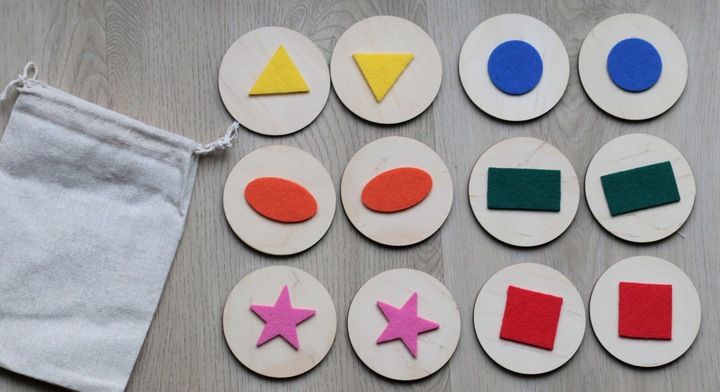 Sensoryczne memory z filcu Montessori zdjęcie 1
